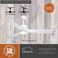 Vaxcel Curtiss Satin Brass Mid Century Modern MCM Wood Propeller Ceiling Fan with LED Light Kit and Remote