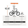 Mongoose Rebel X1 BMX Bike, 20 In. Wheels, Kids Ages 7 14 Years, Gray Child Bicycle