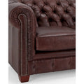Hancock Tufted Top Grain Italian Leather Chesterfield Sofa Dimensions: 31" H x 86" W x 40" D