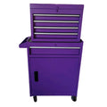2 in 1 Rolling Tool Chest, 5-Drawer Tool Storage Cabinet with Wheels, Adjustable Shelf, Tool Box Organizer for Garage Warehouse Workshop